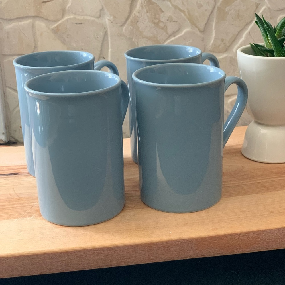 OLD AMSTERDAM | Set of 4 | Blue Bistro Tea Mugs